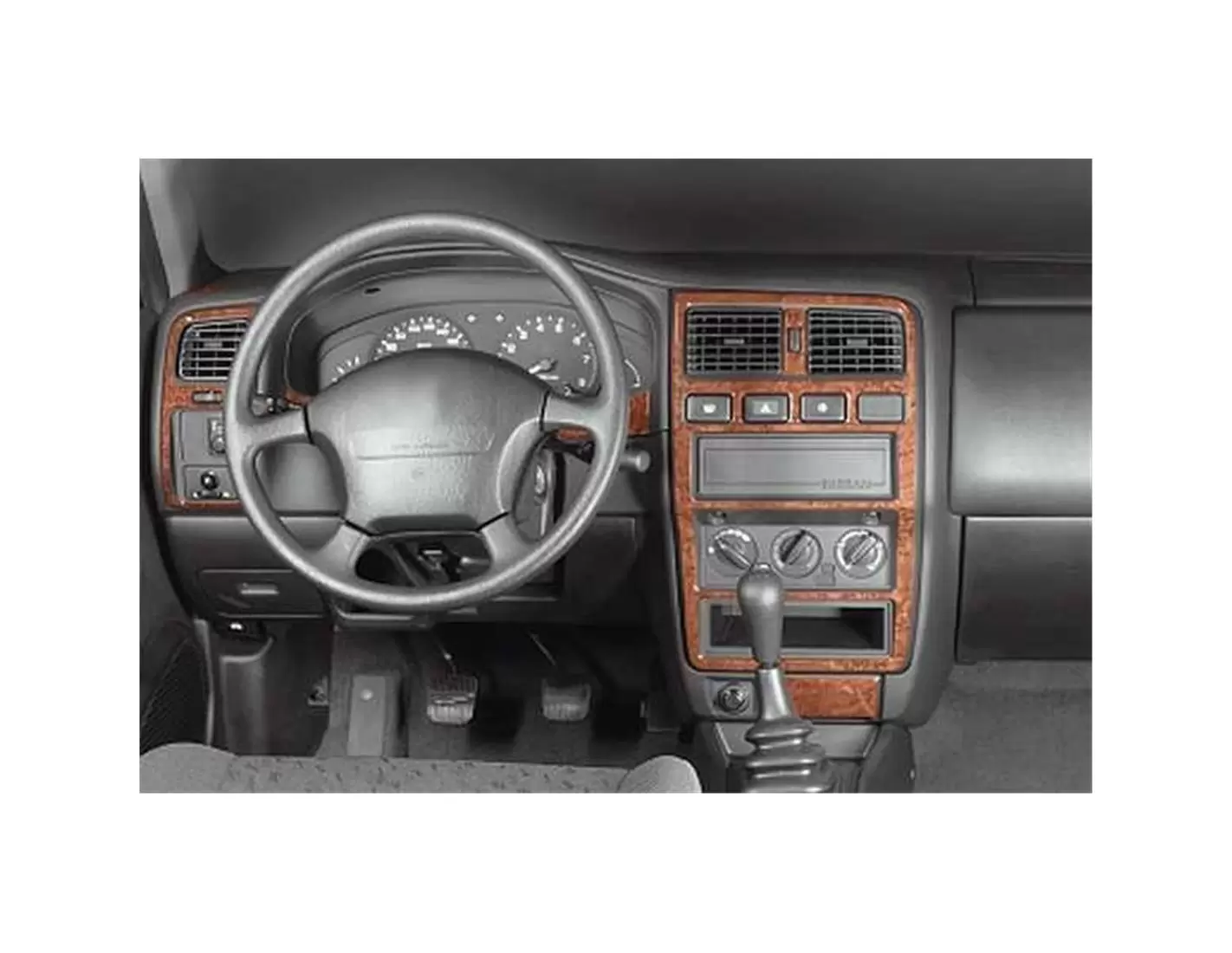 Nissan Almera 09.95-12.99 3M 3D Interior Dashboard Trim Kit Dash Trim Dekor 14-Parts
