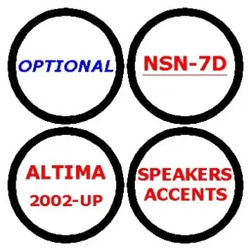 Nissan Altima 2002-2002 Optional Speakers Accents 4 Parts set BD innenausstattung armaturendekor cockpit dekor - 1- Cockpit Deko