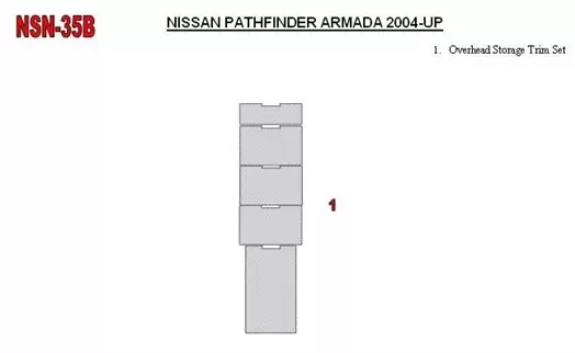 Nissan Armada 2004-2007 Overhead BD innenausstattung armaturendekor cockpit dekor - 1- Cockpit Dekor Innenraum