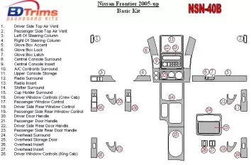 Nissan Frontier 2005-UP Basic Set Interior BD Dash Trim Kit