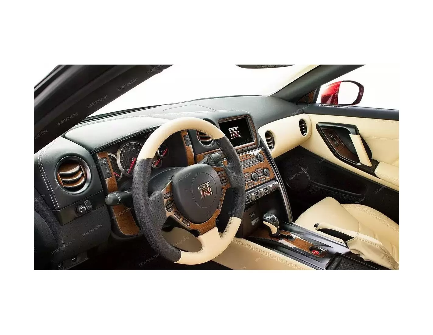 Nissan GT-R 2009-UP Voll Satz BD innenausstattung armaturendekor cockpit dekor - 1- Cockpit Dekor Innenraum