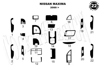 Nissan Maxima 02.00-02.04 3M 3D Interior Dashboard Trim Kit Dash Trim Dekor 22-Parts