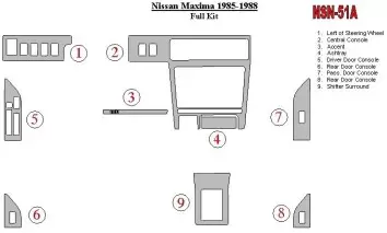 Nissan Maxima 1985-1988 Full Set Interior BD Dash Trim Kit