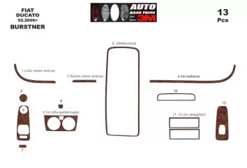 Burstner Ixeo Time 02.2013 3D Inleg dashboard Interieurset aansluitend en pasgemaakt op he 13 -Teile