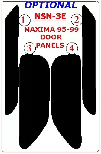 Nissan Maxima 1995-1999 Door panels Interior BD Dash Trim Kit