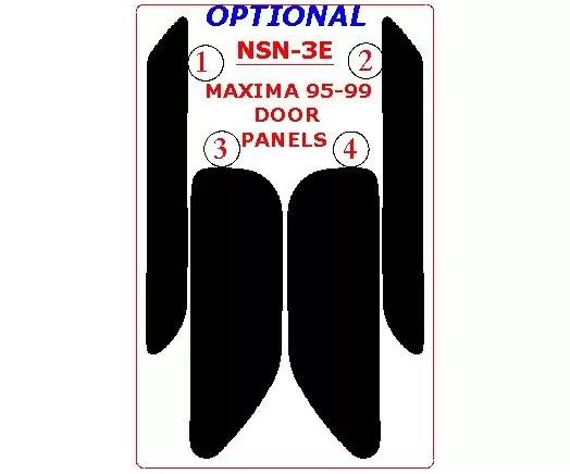 Nissan Maxima 1995-1999 Door panels BD Interieur Dashboard Bekleding Volhouder