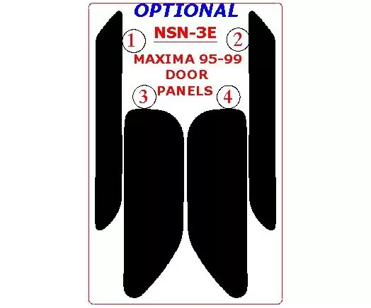 Nissan Maxima 1995-1999 Door panels Cruscotto BD Rivestimenti interni