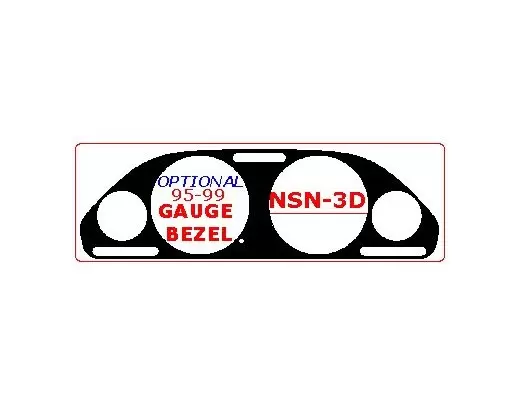 Nissan Maxima 1995-1999 Gauge Bezel BD Interieur Dashboard Bekleding Volhouder