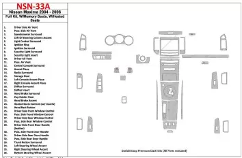 Nissan Maxima 2004-2006 Voll Satz, Automatic Gear, With Memory Seats,with Heated Seats BD innenausstattung armaturendekor cockpi