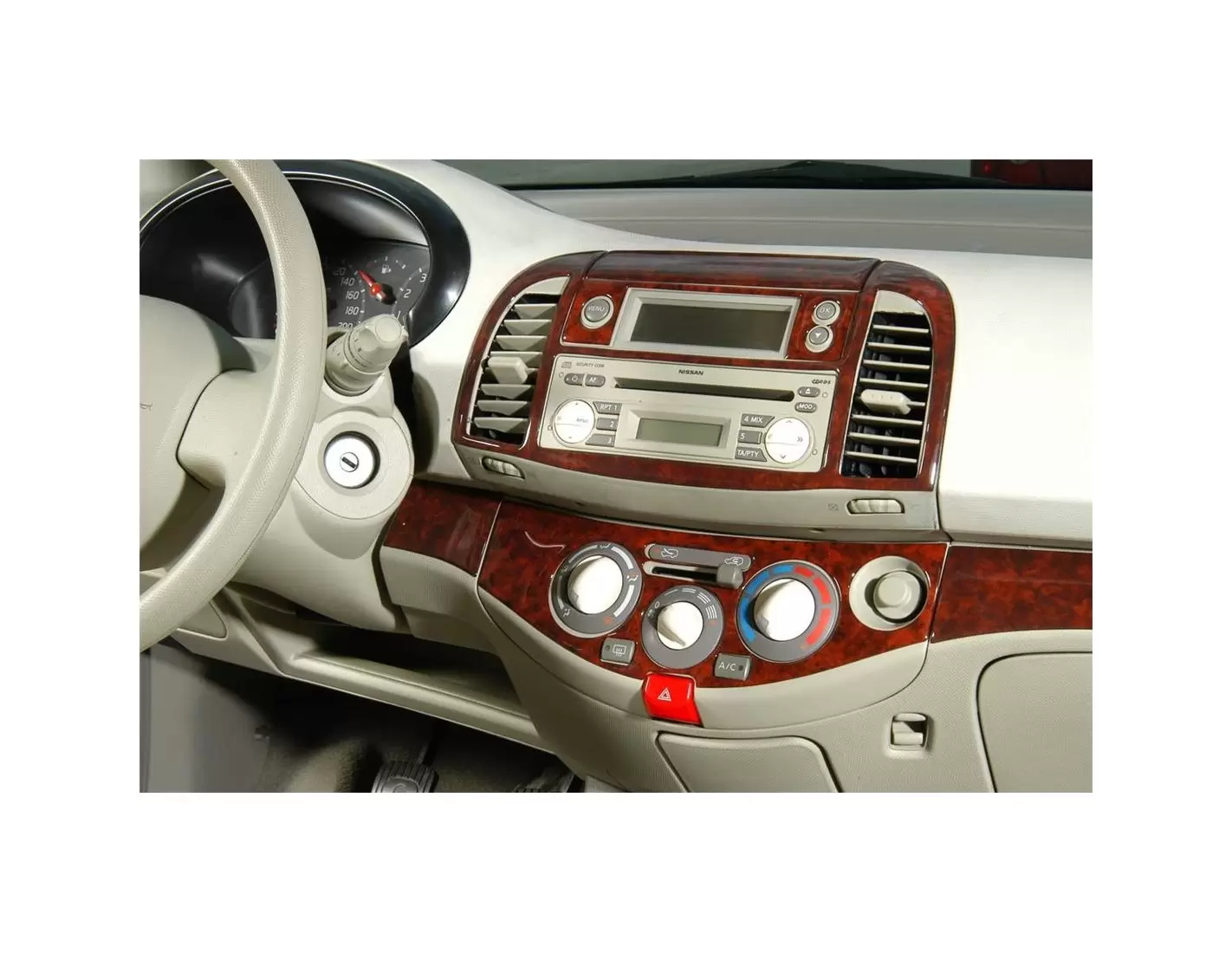 Nissan Micra 01.03 12.09 3M 3D Interior Dashboard Trim Kit Dash Trim Dekor 11-Parts