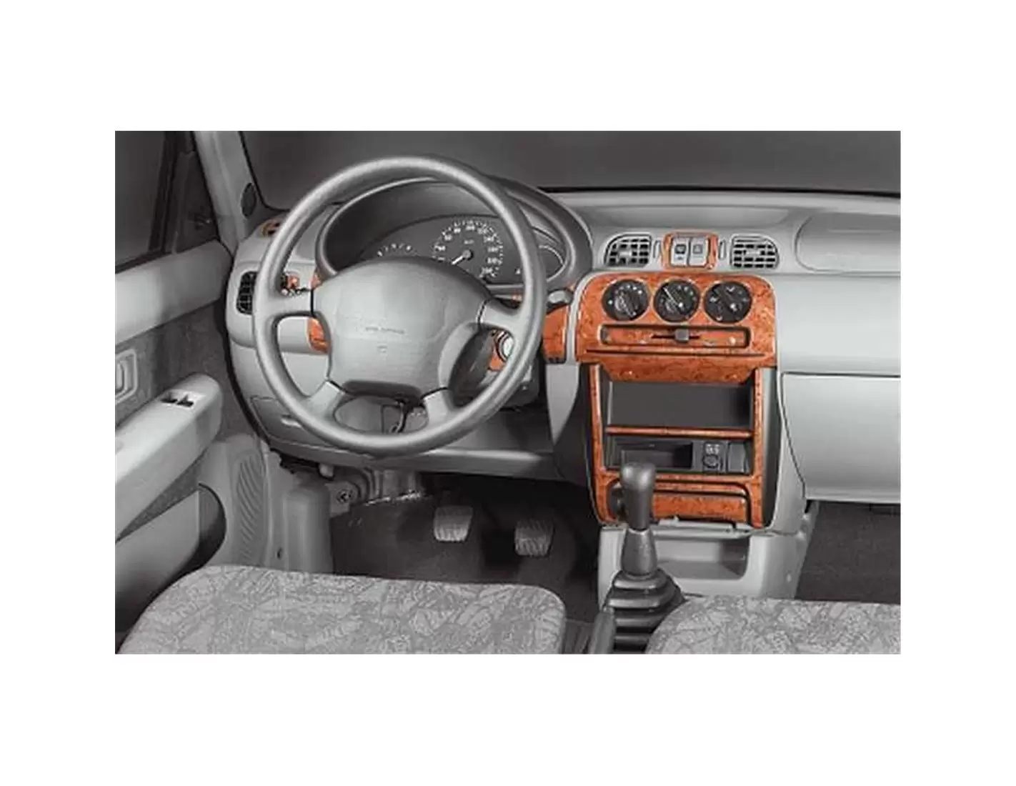 Nissan Micra 03.98-12.02 3M 3D Interior Dashboard Trim Kit Dash Trim Dekor 18-Parts