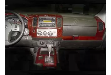 Nissan Navara D40 02.06 - 12.10 3D Inleg dashboard Interieurset aansluitend en pasgemaakt op he 12 -Teile