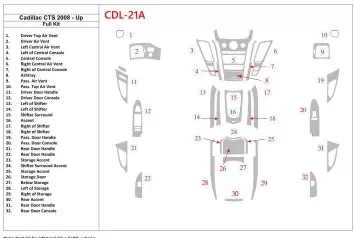 Cadillac CTS 2008-UP Full Set BD Interieur Dashboard Bekleding Volhouder