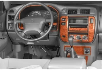 Nissan Patrol 02.00 - 06.04 3D Inleg dashboard Interieurset aansluitend en pasgemaakt op he 8 -Teile