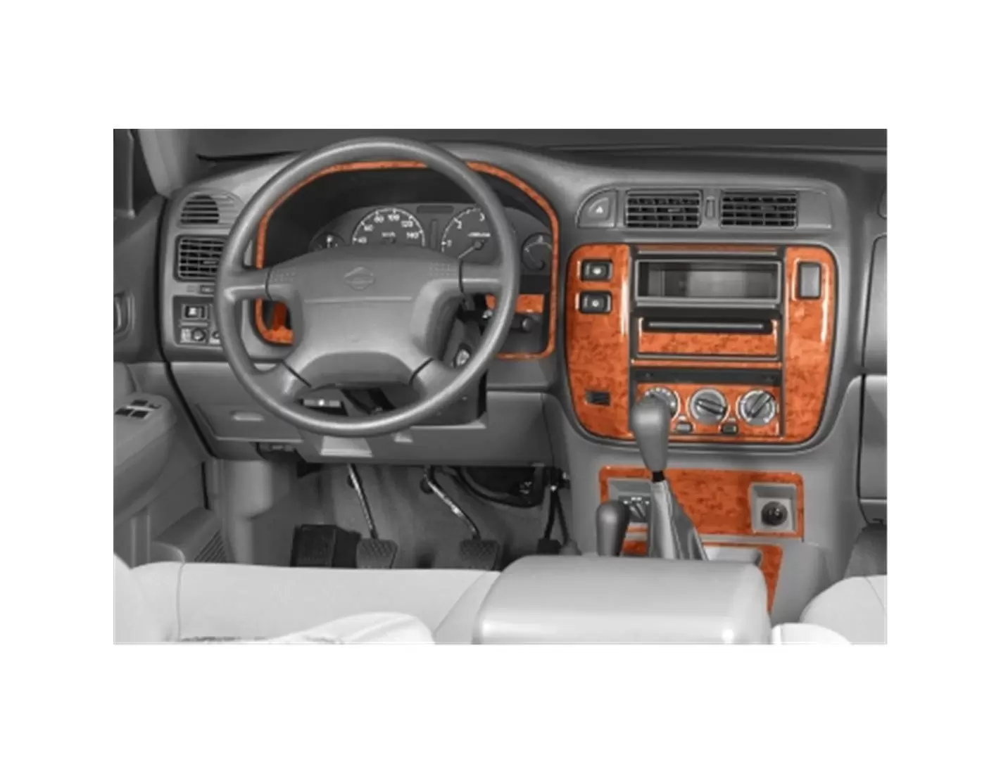 Nissan Patrol 02.00-06.04 3M 3D Interior Dashboard Trim Kit Dash Trim Dekor 8-Parts