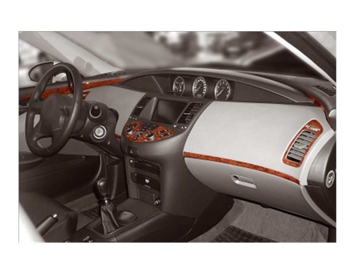 Nissan Primera 06.02 - 06.06 3D Inleg dashboard Interieurset aansluitend en pasgemaakt op he 12 -Teile