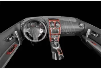 Nissan Qashqa? 01.11-12.12 3M 3D Interior Dashboard Trim Kit Dash Trim Dekor 19-Parts