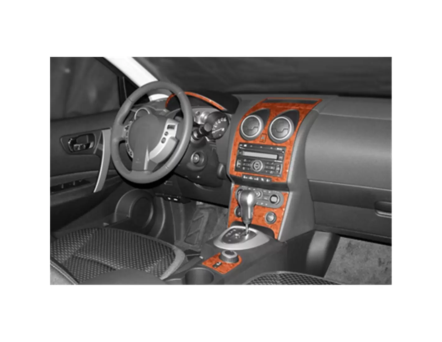 Nissan Qashqa? 01.07-12.10 3M 3D Interior Dashboard Trim Kit Dash Trim Dekor 24-Parts