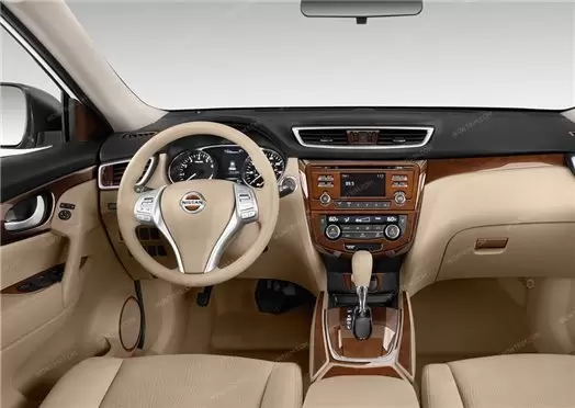 Nissan Qashqai 2013–2021 3D Interior Dashboard Trim Kit Dash Trim Dekor 45-Parts