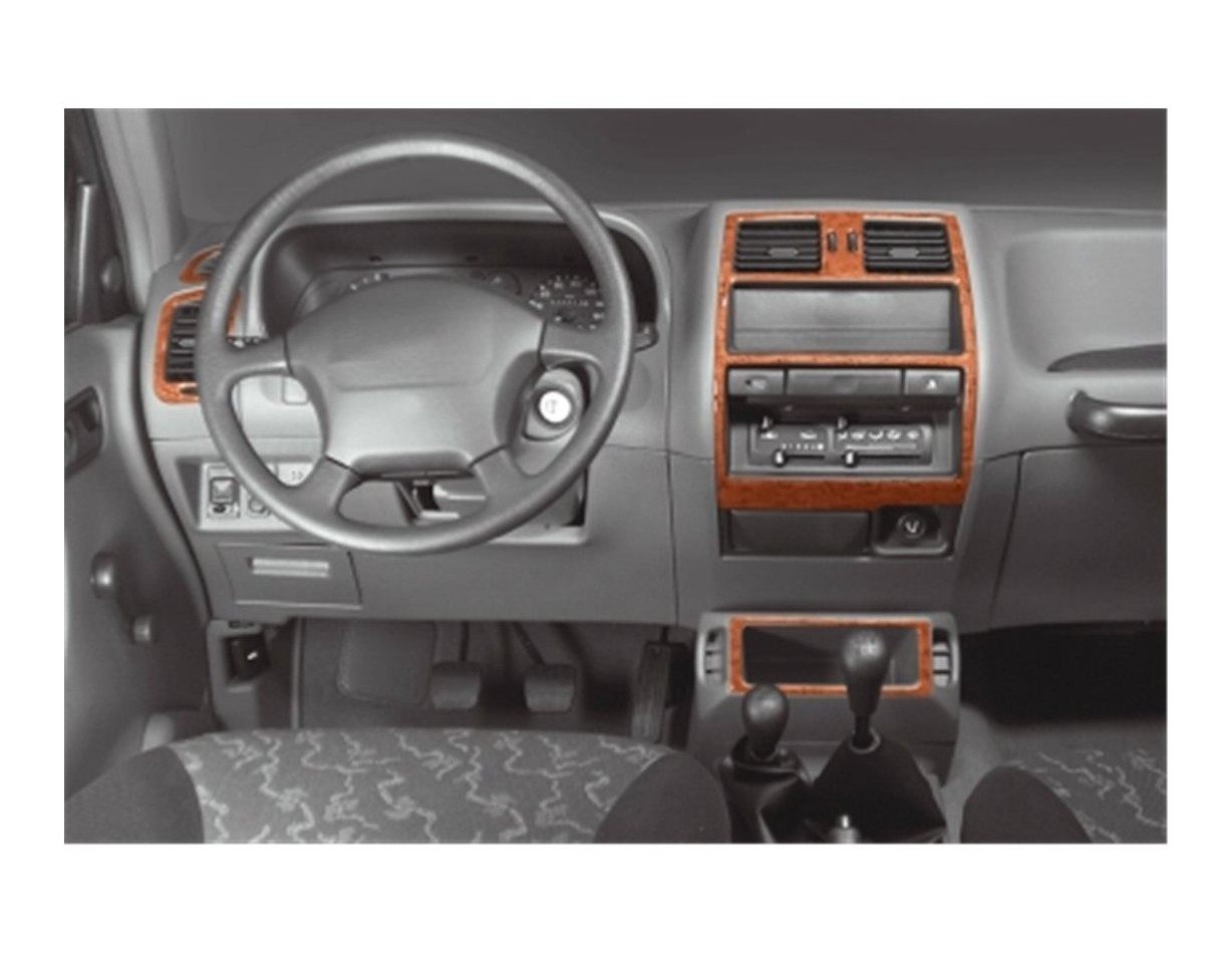 Nissan Terrano 4x4 96-02 Kit la décoration du tableau de bord 7-Pièce - 1 - habillage decor de tableau de bord