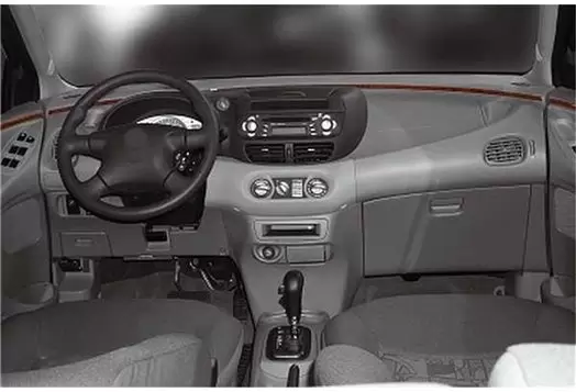 Nissan Tino 01.2000 3D Inleg dashboard Interieurset aansluitend en pasgemaakt op he 6 -Teile
