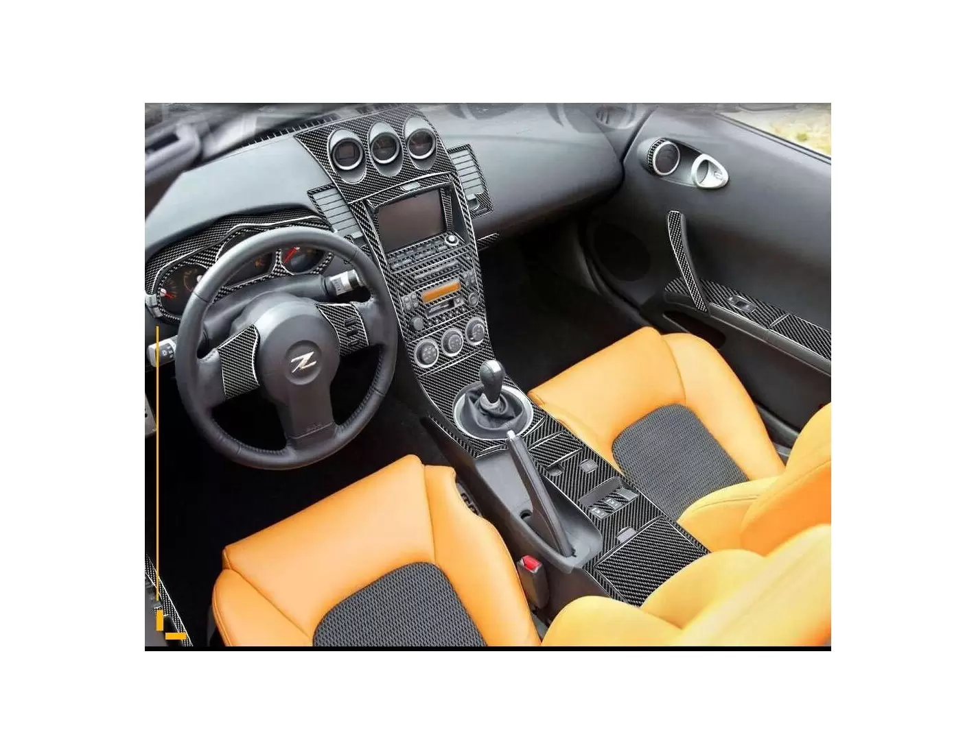 Nissan Z350 2003-2005 Full Set, Automatic Gear BD Interieur Dashboard Bekleding Volhouder