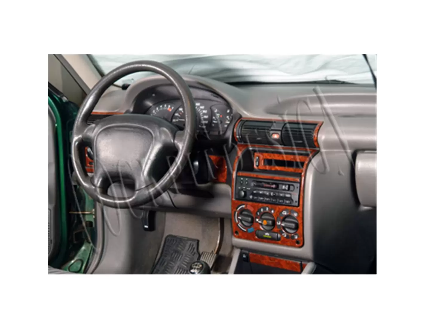 Opel Astra F 09.91-02.98 3M 3D Interior Dashboard Trim Kit Dash Trim Dekor 16-Parts