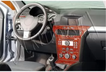 Opel Astra H 01.04-08.10 3M 3D Interior Dashboard Trim Kit Dash Trim Dekor 10-Parts