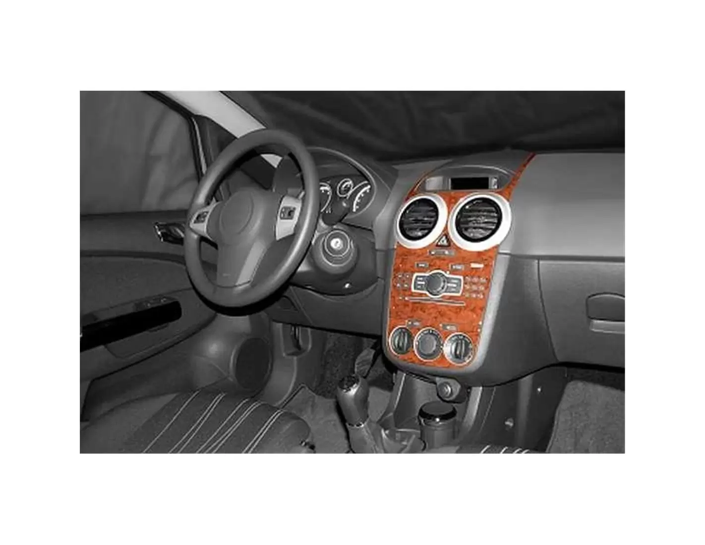 Opel Corsa D 01.2007 3M 3D Interior Dashboard Trim Kit Dash Trim Dekor 13-Parts