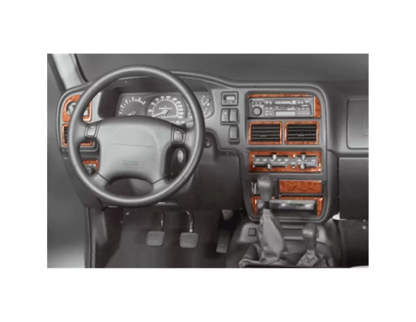 Opel Frontera 03.95-09.98 3M 3D Interior Dashboard Trim Kit Dash Trim Dekor 13-Parts