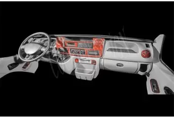 Opel Movano 01.04 - 12.09 3D Inleg dashboard Interieurset aansluitend en pasgemaakt op he 28 -Teile