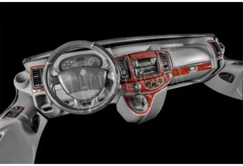 Opel Vivaro 01.07 - 01.11 3D Inleg dashboard Interieurset aansluitend en pasgemaakt op he 17 -Teile