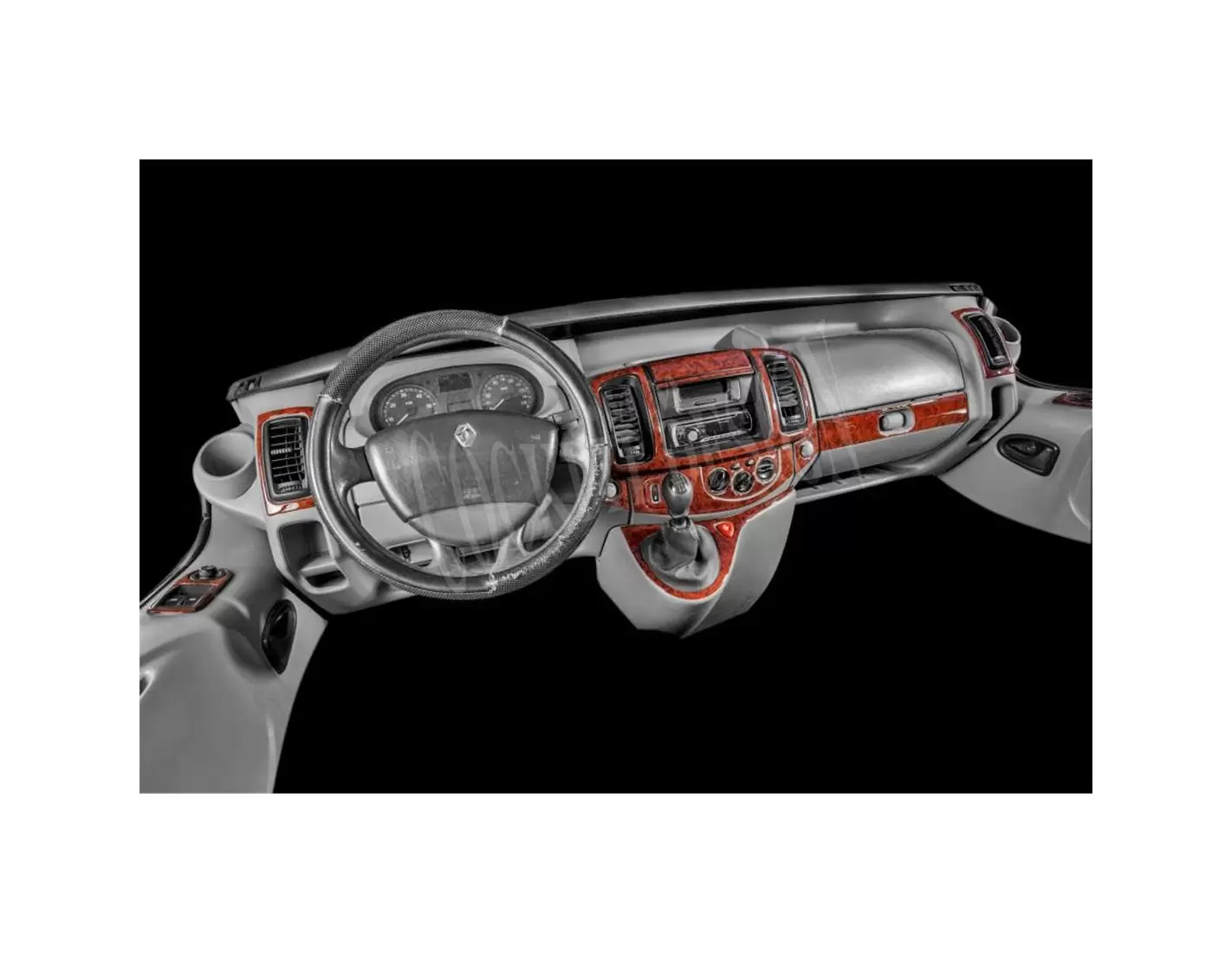 Opel Vivaro 01.07-01.11 3M 3D Interior Dashboard Trim Kit Dash Trim Dekor 17-Parts