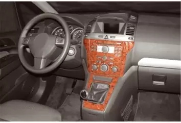 Opel Zafira B 01.06-12.10 3M 3D Interior Dashboard Trim Kit Dash Trim Dekor 4-Parts