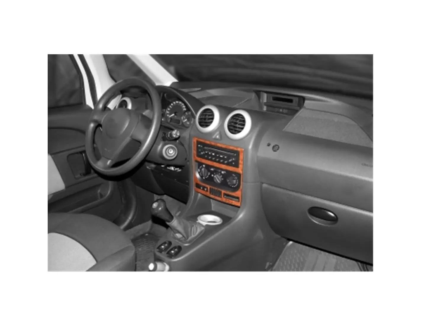 Peugeot 1007 04.2005 3M 3D Interior Dashboard Trim Kit Dash Trim Dekor 2-Parts