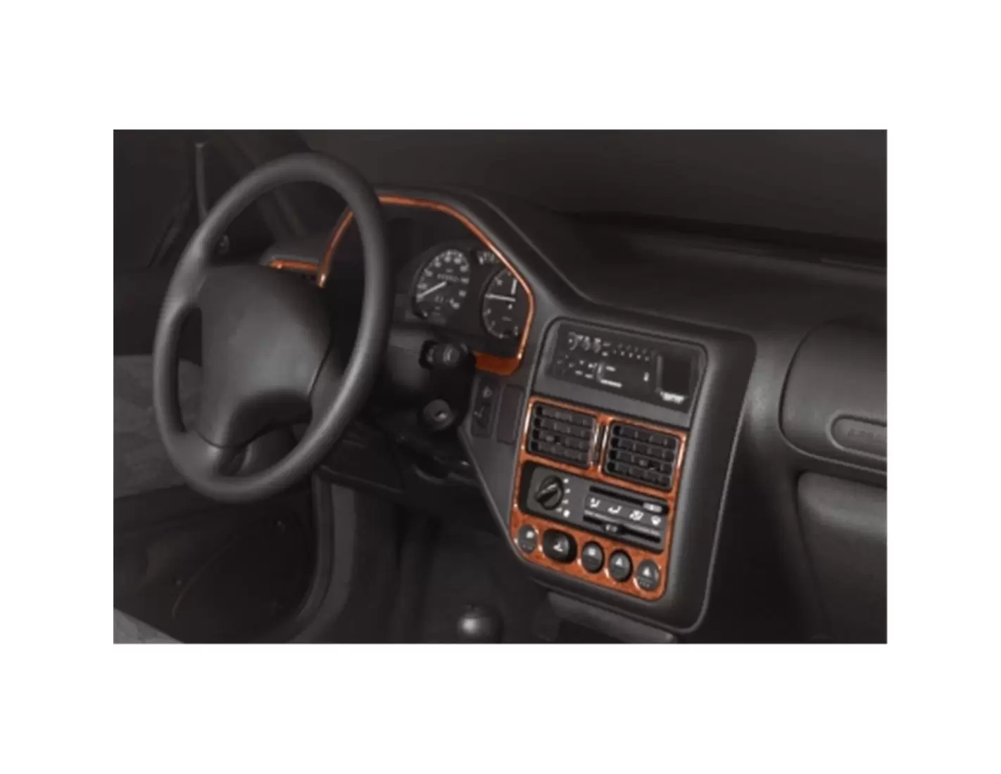 Peugeot 106 04.91-07.96 3M 3D Interior Dashboard Trim Kit Dash Trim Dekor 12-Parts