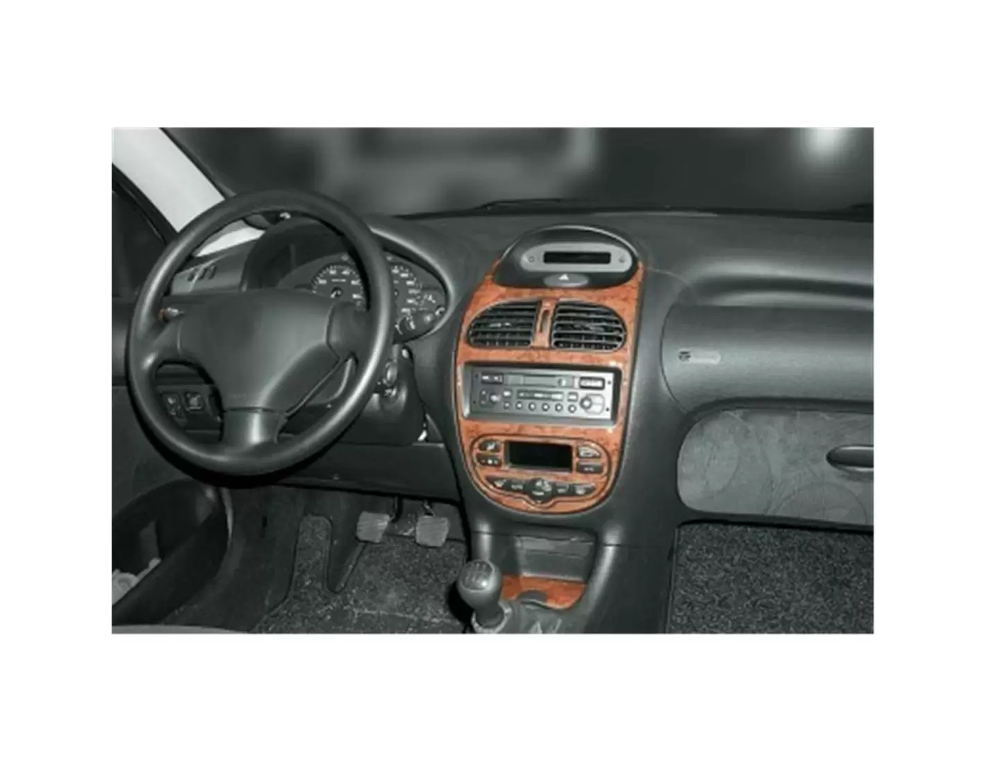 Peugeot 206 10.01-01.10 3M 3D Interior Dashboard Trim Kit Dash Trim Dekor 10-Parts