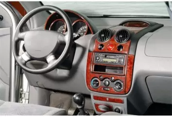 Chevrolet Aveo 03.04 - 01.06 3D Inleg dashboard Interieurset aansluitend en pasgemaakt op he 29 -Teile