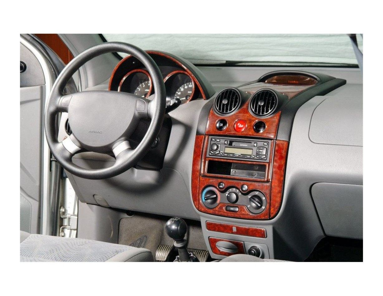 Chevrolet Aveo 03.04 - 01.06 3D Inleg dashboard Interieurset aansluitend en pasgemaakt op he 29 -Teile