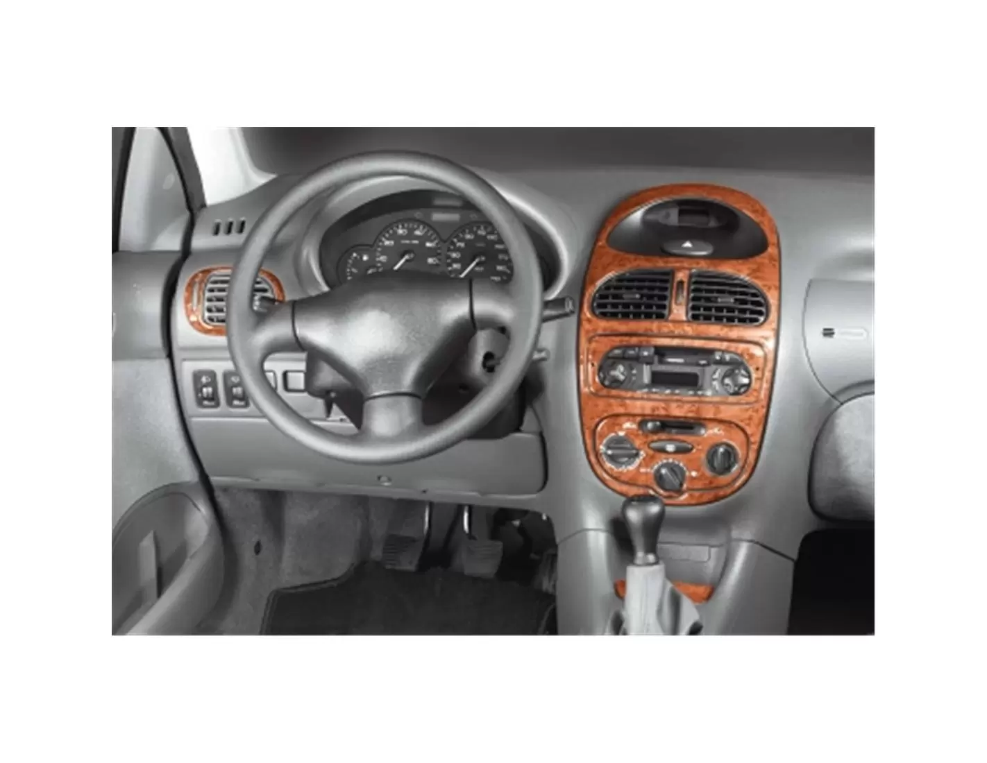 Peugeot 206 10.98-09.01 3M 3D Interior Dashboard Trim Kit Dash Trim Dekor 8-Parts