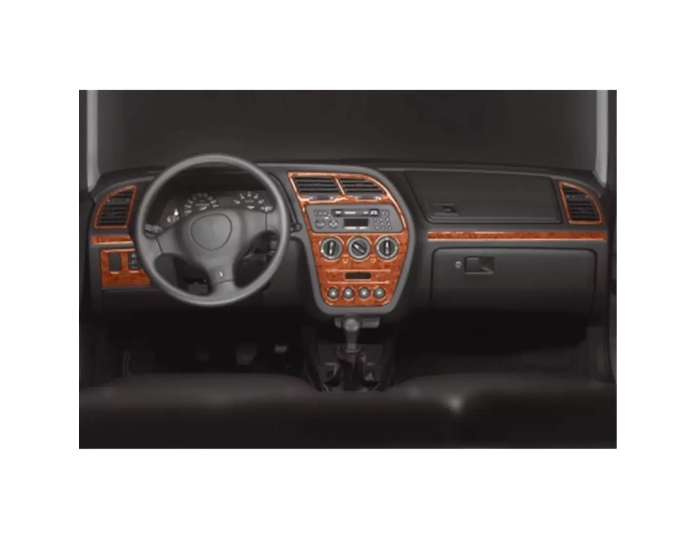 Peugeot 306 03.93-04.97 3M 3D Interior Dashboard Trim Kit Dash Trim Dekor 13-Parts