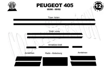 Peugeot 405 05.86-09.92 3M 3D Interior Dashboard Trim Kit Dash Trim Dekor 12-Parts