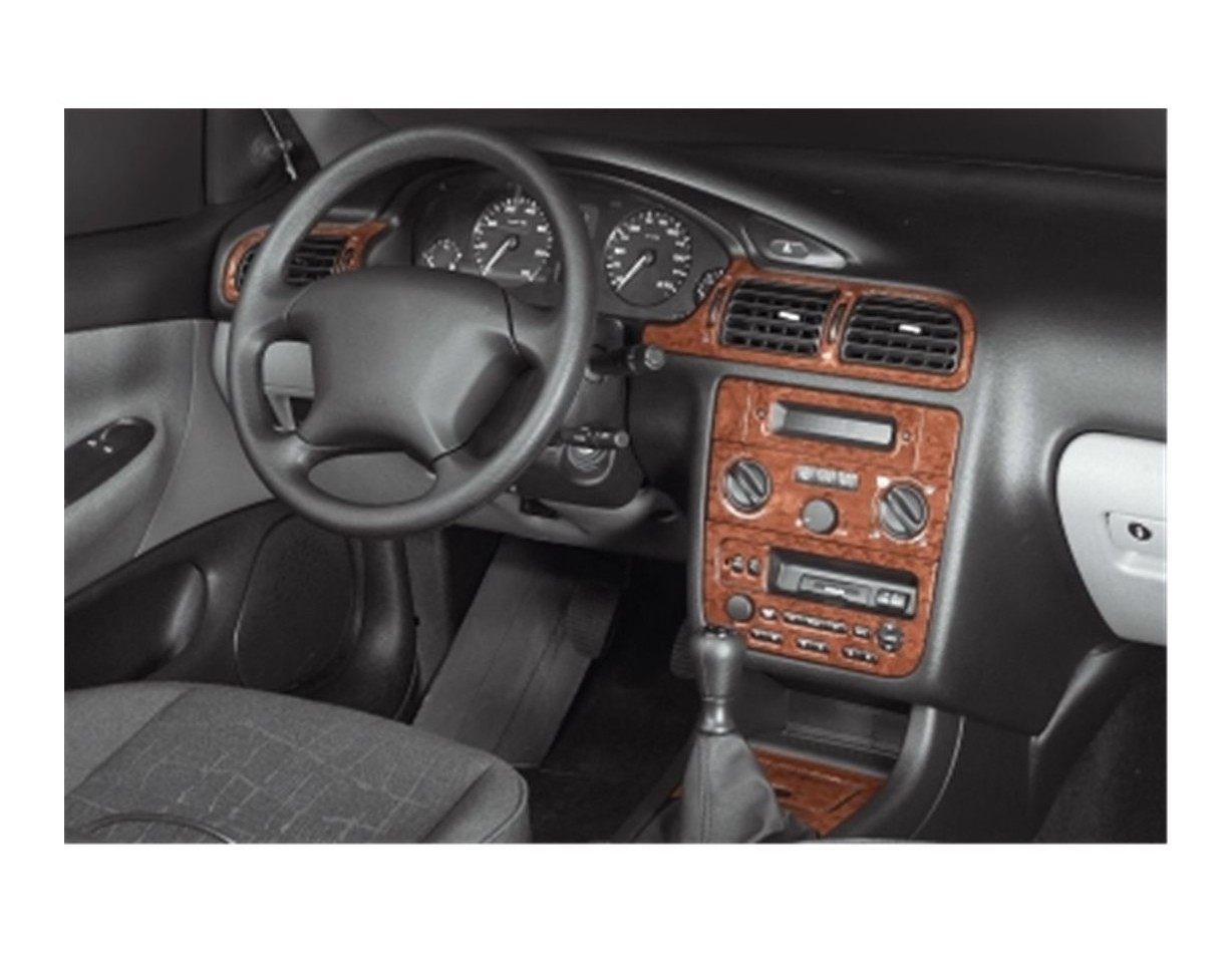 Peugeot 406 06.99 - 05.05 3D Inleg dashboard Interieurset aansluitend en pasgemaakt op he 13 -Teile