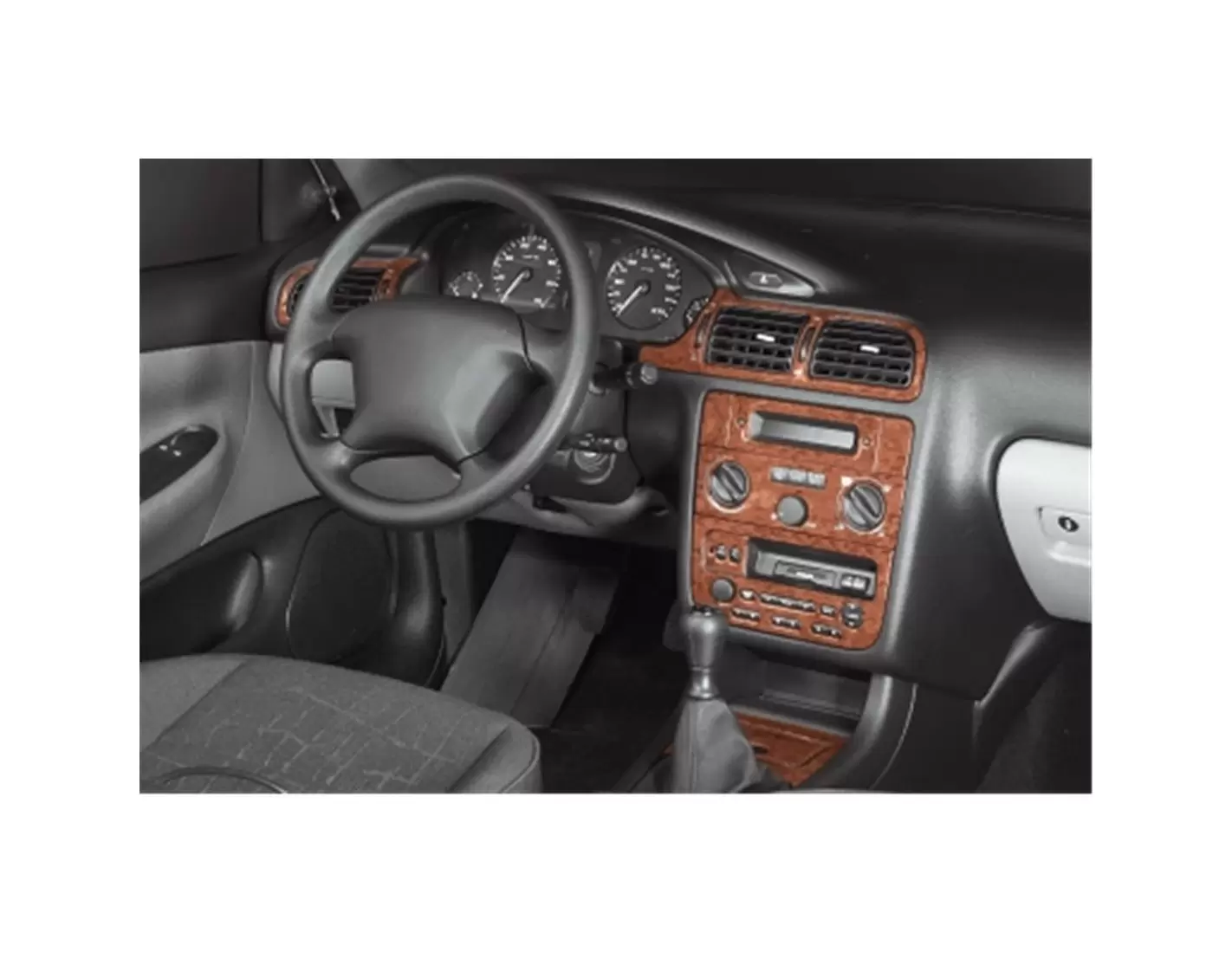 Peugeot 406 06.99-05.05 3M 3D Interior Dashboard Trim Kit Dash Trim Dekor 13-Parts