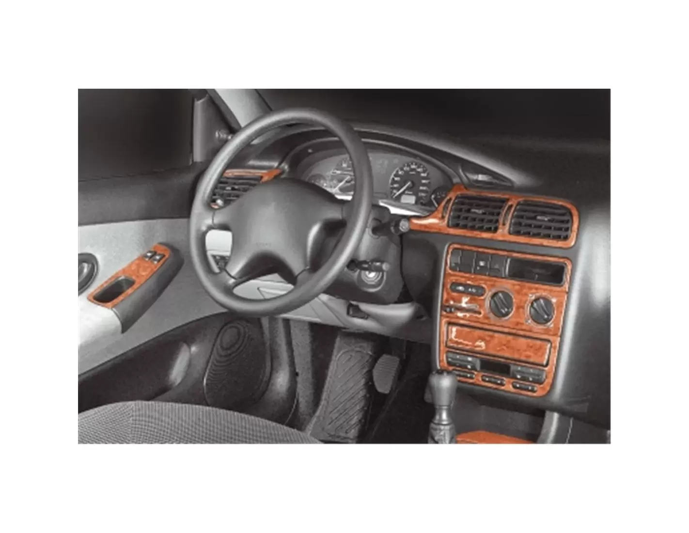 Peugeot 406 10.95-05.99 3M 3D Interior Dashboard Trim Kit Dash Trim Dekor 21-Parts