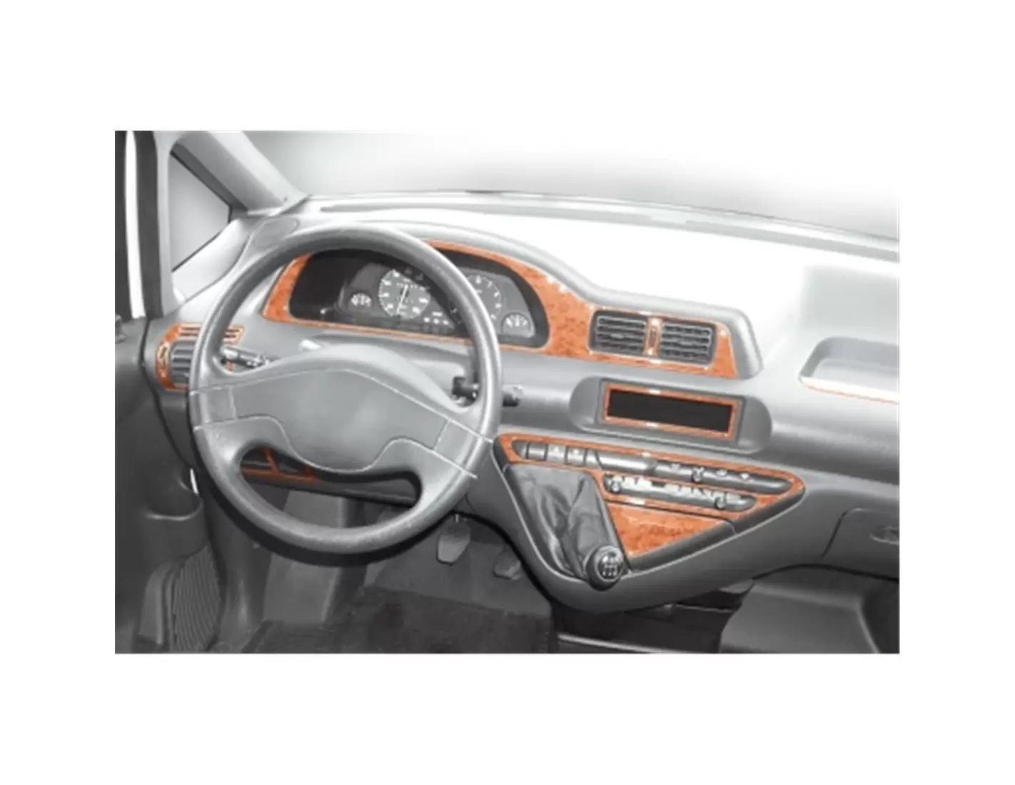 Peugeot Expert 01.96-12.06 3M 3D Interior Dashboard Trim Kit Dash Trim Dekor 9-Parts