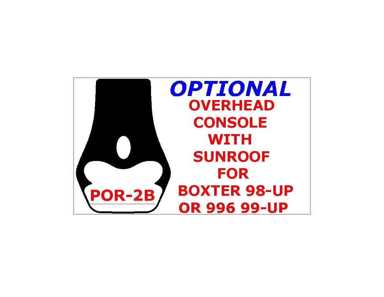 Porsche Boxter 1998-UP Overhead BD Interieur Dashboard Bekleding Volhouder