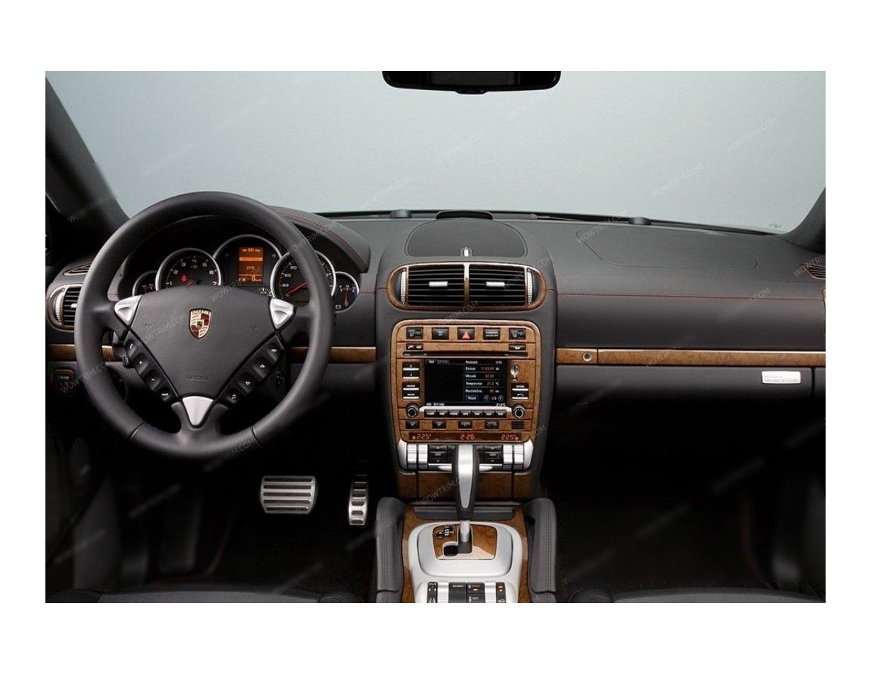 Porsche Cayenne 2003-2010 Mittelkonsole Armaturendekor Cockpit Dekor 87 -Teile - 1 - habillage decor de tableau de bord