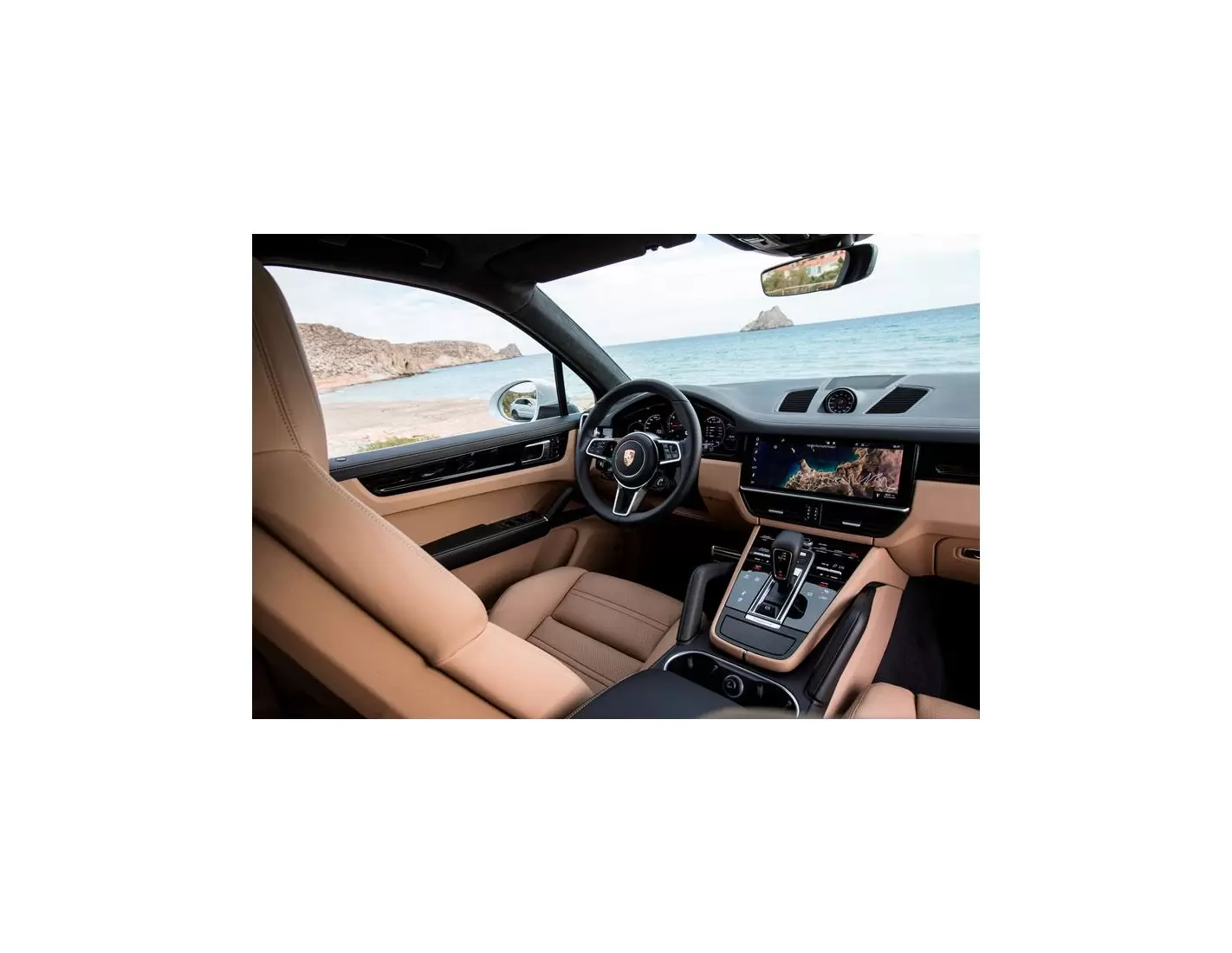 Porsche Cayenne 2018 9Y0 / 9Y3 3D Interior Dashboard Trim Kit Dash Trim Dekor 17-Parts