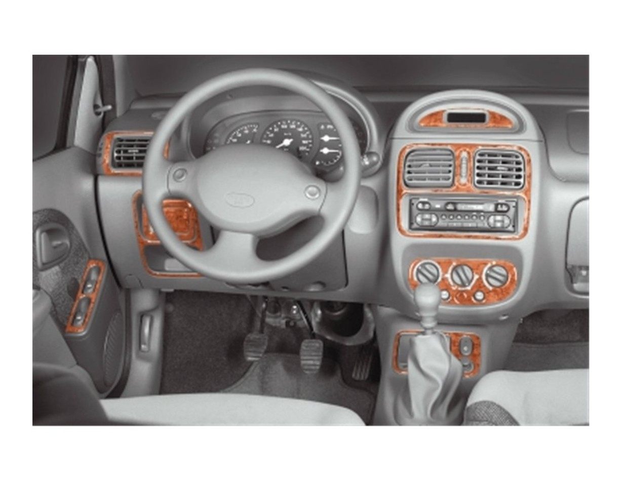 Renault Clio 98-01 Mittelkonsole Armaturendekor Cockpit Dekor 18-Teilige - 1- Cockpit Dekor Innenraum
